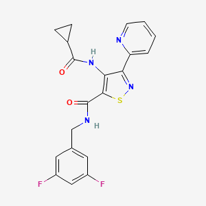 4-[(cyclopropylcarbonyl)amino]-N-(3,5-difluorobenzyl)-3-pyridin-2-ylisothiazole-5-carboxamide