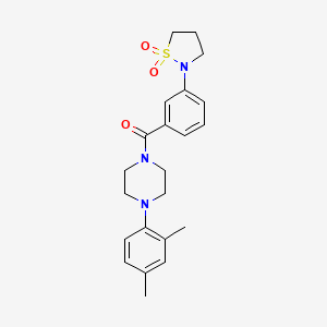 (4-(2,4-Dimethylphenyl)piperazin-1-yl)(3-(1,1-dioxidoisothiazolidin-2-yl)phenyl)methanone