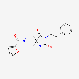 molecular formula C20H21N3O4 B2686978 8-(furan-2-carbonyl)-3-(2-phenylethyl)-1,3,8-triazaspiro[4.5]decane-2,4-dione CAS No. 1021081-26-4