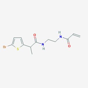 2-(5-Bromothiophen-2-yl)-N-[2-(prop-2-enoylamino)ethyl]propanamide