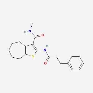 N-methyl-2-(3-phenylpropanamido)-5,6,7,8-tetrahydro-4H-cyclohepta[b]thiophene-3-carboxamide