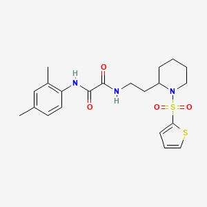 N1-(2,4-dimethylphenyl)-N2-(2-(1-(thiophen-2-ylsulfonyl)piperidin-2-yl)ethyl)oxalamide