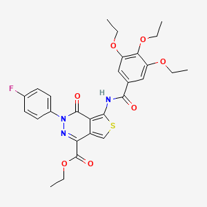 Ethyl 3-(4-fluorophenyl)-4-oxo-5-[(3,4,5-triethoxybenzoyl)amino]thieno[3,4-d]pyridazine-1-carboxylate