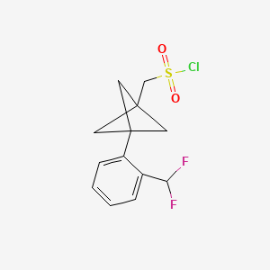 [3-[2-(Difluoromethyl)phenyl]-1-bicyclo[1.1.1]pentanyl]methanesulfonyl chloride
