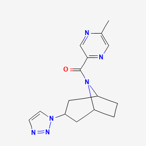 8-(5-methylpyrazine-2-carbonyl)-3-(1H-1,2,3-triazol-1-yl)-8-azabicyclo[3.2.1]octane