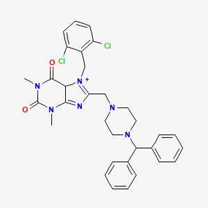 7-[(2,6-dichlorophenyl)methyl]-8-{[4-(diphenylmethyl)piperazin-1-yl]methyl}-1,3-dimethyl-2,3,6,7-tetrahydro-1H-purine-2,6-dione