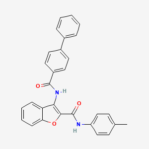 3-([1,1'-biphenyl]-4-ylcarboxamido)-N-(p-tolyl)benzofuran-2-carboxamide