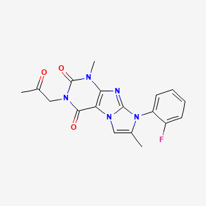 6-(2-Fluorophenyl)-4,7-dimethyl-2-(2-oxopropyl)purino[7,8-a]imidazole-1,3-dione