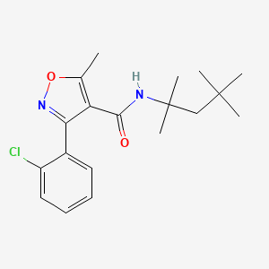 3-(2-chlorophenyl)-5-methyl-N-(2,4,4-trimethylpentan-2-yl)-1,2-oxazole-4-carboxamide