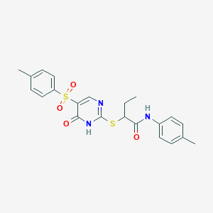 2-((6-oxo-5-tosyl-1,6-dihydropyrimidin-2-yl)thio)-N-(p-tolyl)butanamide