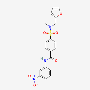 4-[furan-2-ylmethyl(methyl)sulfamoyl]-N-(3-nitrophenyl)benzamide