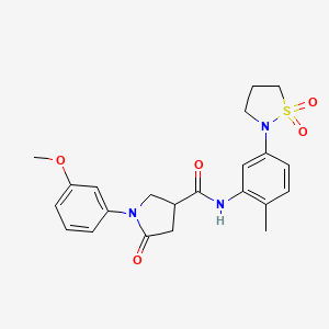 N-(5-(1,1-dioxidoisothiazolidin-2-yl)-2-methylphenyl)-1-(3-methoxyphenyl)-5-oxopyrrolidine-3-carboxamide