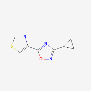 3-Cyclopropyl-5-(thiazol-4-yl)-1,2,4-oxadiazole