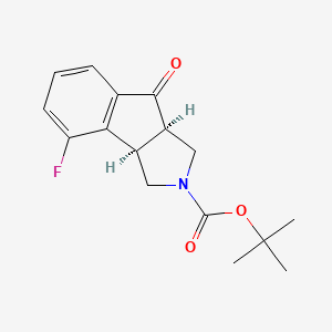 tert-butyl (3aR,8bR)-8-fluoro-4-oxo-1,3,3a,8b-tetrahydroindeno[1,2-c]pyrrole-2-carboxylate