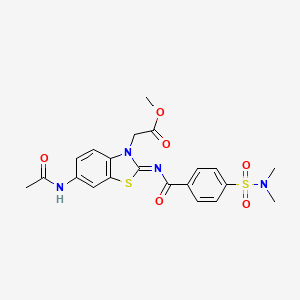 (Z)-methyl 2-(6-acetamido-2-((4-(N,N-dimethylsulfamoyl)benzoyl)imino)benzo[d]thiazol-3(2H)-yl)acetate