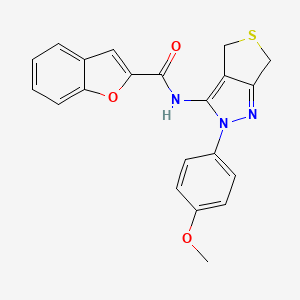 N-(2-(4-methoxyphenyl)-4,6-dihydro-2H-thieno[3,4-c]pyrazol-3-yl)benzofuran-2-carboxamide