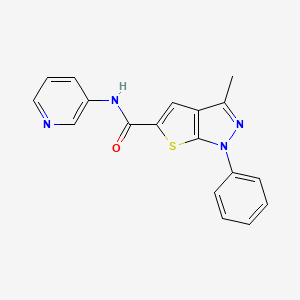 3-methyl-1-phenyl-N-(pyridin-3-yl)-1H-thieno[2,3-c]pyrazole-5-carboxamide