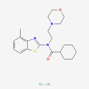 N-(4-methylbenzo[d]thiazol-2-yl)-N-(2-morpholinoethyl)cyclohexanecarboxamide hydrochloride