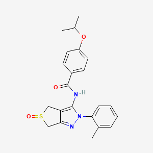 4-isopropoxy-N-(5-oxido-2-(o-tolyl)-4,6-dihydro-2H-thieno[3,4-c]pyrazol-3-yl)benzamide