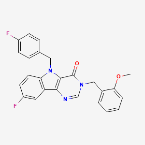 8-fluoro-5-(4-fluorobenzyl)-3-(2-methoxybenzyl)-3H-pyrimido[5,4-b]indol-4(5H)-one