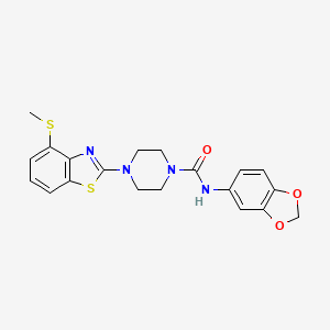 N-(benzo[d][1,3]dioxol-5-yl)-4-(4-(methylthio)benzo[d]thiazol-2-yl)piperazine-1-carboxamide
