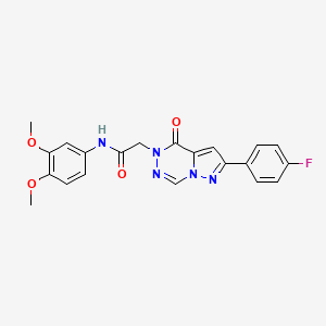 molecular formula C21H18FN5O4 B2687073 N-(3,4-dimethoxyphenyl)-2-[2-(4-fluorophenyl)-4-oxopyrazolo[1,5-d][1,2,4]triazin-5(4H)-yl]acetamide CAS No. 1021079-01-5