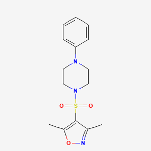 molecular formula C15H19N3O3S B2687077 1-[(3,5-Dimethyl-4-isoxazolyl)sulfonyl]-4-phenylpiperazine CAS No. 866154-84-9