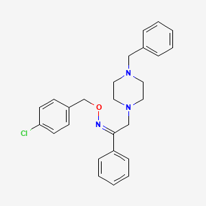 molecular formula C26H28ClN3O B2687080 2-(4-benzylpiperazino)-1-phenyl-1-ethanone O-(4-chlorobenzyl)oxime CAS No. 250714-06-8