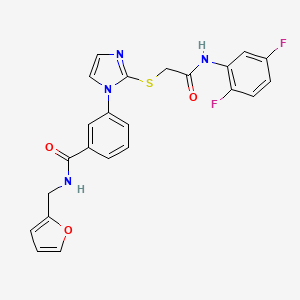 3-(2-((2-((2,5-difluorophenyl)amino)-2-oxoethyl)thio)-1H-imidazol-1-yl)-N-(furan-2-ylmethyl)benzamide