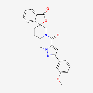 1'-(3-(3-methoxyphenyl)-1-methyl-1H-pyrazole-5-carbonyl)-3H-spiro[isobenzofuran-1,3'-piperidin]-3-one