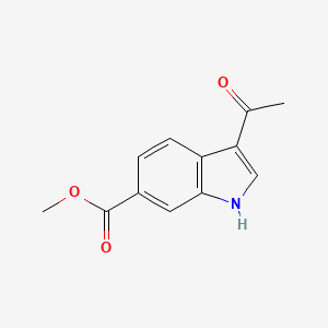 molecular formula C12H11NO3 B2687085 methyl 3-acetyl-1H-indole-6-carboxylate CAS No. 106896-61-1