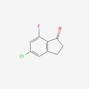 molecular formula C9H6ClFO B2687087 5-Chloro-7-fluoro-1-indanone CAS No. 1273613-81-2