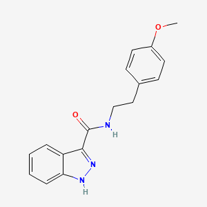 molecular formula C17H17N3O2 B2687088 N-[2-(4-甲氧基苯基)乙基]-1H-吲唑-3-甲酰胺 CAS No. 793713-10-7