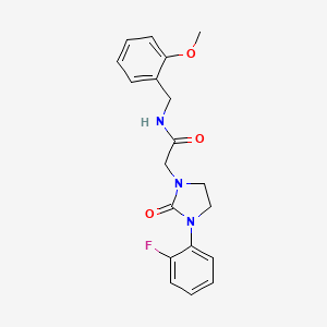 molecular formula C19H20FN3O3 B2687089 2-(3-(2-fluorophenyl)-2-oxoimidazolidin-1-yl)-N-(2-methoxybenzyl)acetamide CAS No. 1257547-15-1