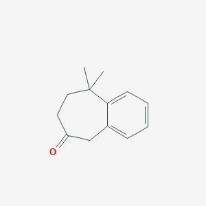 molecular formula C13H16O B2687090 9,9-Dimethyl-5,7,8,9-tetrahydro-6H-benzo[7]annulen-6-one CAS No. 2168875-37-2