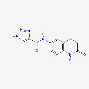 molecular formula C13H13N5O2 B2687093 1-methyl-N-(2-oxo-1,2,3,4-tetrahydroquinolin-6-yl)-1H-1,2,3-triazole-4-carboxamide CAS No. 1448058-62-5