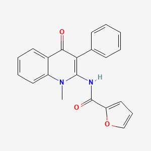 molecular formula C21H16N2O3 B2687103 N-(1-甲基-4-氧代-3-苯基-1,4-二氢喹啉-2-基)呋喃-2-羧酰胺 CAS No. 883959-01-1