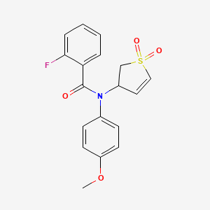 N-(1,1-dioxido-2,3-dihydrothien-3-yl)-2-fluoro-N-(4-methoxyphenyl)benzamide