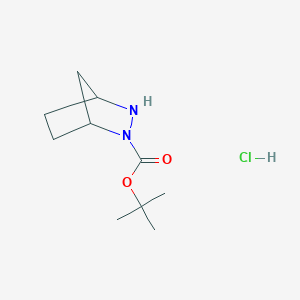 molecular formula C10H19ClN2O2 B2687114 Tert-butyl 2,3-diazabicyclo[2.2.1]heptane-2-carboxylate hydrochloride CAS No. 2137696-67-2