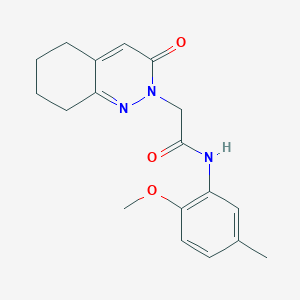 molecular formula C18H21N3O3 B2687120 N-(2-methoxy-5-methylphenyl)-2-(3-oxo-2,3,5,6,7,8-hexahydrocinnolin-2-yl)acetamide CAS No. 932972-19-5