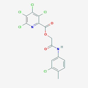 molecular formula C15H9Cl5N2O3 B2687124 [2-(3-Chloro-4-methylanilino)-2-oxoethyl] 3,4,5,6-tetrachloropyridine-2-carboxylate CAS No. 522640-56-8