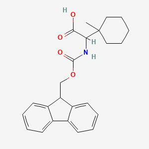 molecular formula C24H27NO4 B2687125 2-({[(9H-fluoren-9-yl)methoxy]carbonyl}amino)-2-(1-methylcyclohexyl)acetic acid CAS No. 2003985-34-8