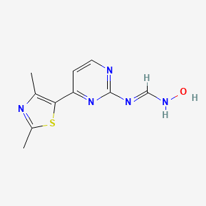 N'-[4-(2,4-dimethyl-1,3-thiazol-5-yl)pyrimidin-2-yl]-N-hydroxymethanimidamide