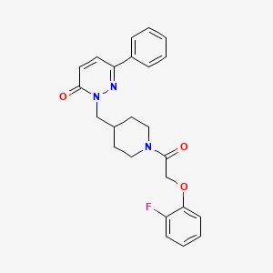 2-({1-[2-(2-Fluorophenoxy)acetyl]piperidin-4-yl}methyl)-6-phenyl-2,3-dihydropyridazin-3-one