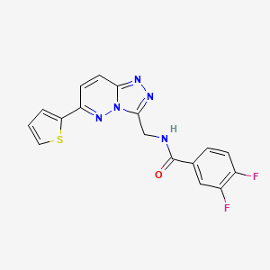 molecular formula C17H11F2N5OS B2687162 3,4-difluoro-N-((6-(thiophen-2-yl)-[1,2,4]triazolo[4,3-b]pyridazin-3-yl)methyl)benzamide CAS No. 2034347-19-6