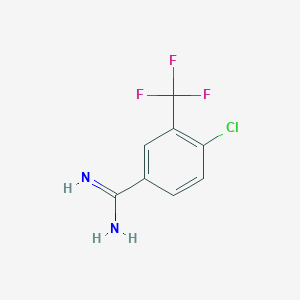 molecular formula C8H6ClF3N2 B2687180 4-Chloro-3-(trifluoromethyl)benzimidamide CAS No. 1378867-56-1