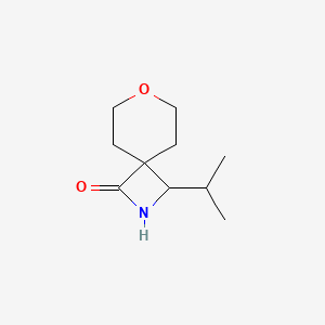molecular formula C10H17NO2 B2687188 3-(Propan-2-yl)-7-oxa-2-azaspiro[3.5]nonan-1-one CAS No. 1909348-10-2
