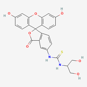 molecular formula C24H20N2O7S B2687191 1-(3',6'-Dihydroxy-3-oxospiro[2-benzofuran-1,9'-xanthene]-5-yl)-3-(1,3-dihydroxypropan-2-yl)thiourea CAS No. 2490665-68-2