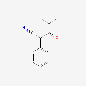 molecular formula C12H13NO B2687192 4-Methyl-3-oxo-2-phenylpentanenitrile CAS No. 32039-89-7