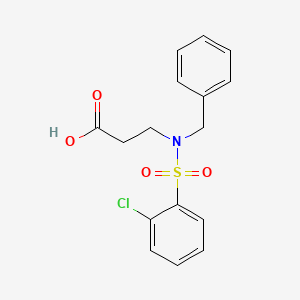 molecular formula C16H16ClNO4S B2687193 3-(N-benzyl2-chlorobenzenesulfonamido)propanoic acid CAS No. 794584-36-4